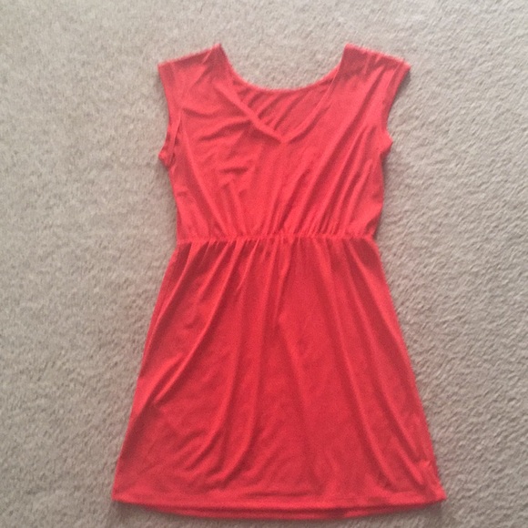 Forever 21 red elastic waist dress - Picture 2 of 6